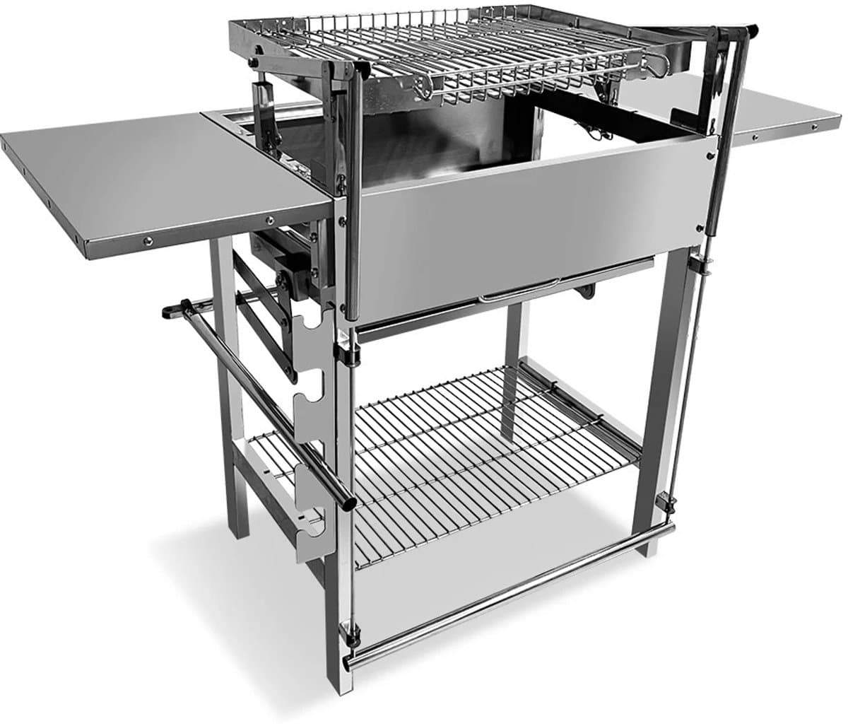 360° Roterende Houtskoolgrill - Draagbare BBQ Grill van Roestvrij Staal voor Buiten, Camping & Picknick - Voor 3-15 Personen — afbeelding 1