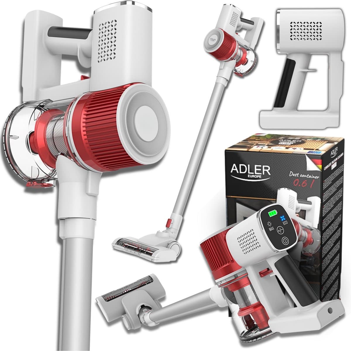 ZAKLOZE DRAADLOZE VERTICALE HANDSTOFZUIGER 300W ADLER | AD7051 — afbeelding 1