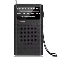 Premes - Draagbare Noodradio - Zwart - AM/FM - Op Batterijen - Koptelefoonaansluiting - Draagbare Radio - Wereldradio - Noodpakket Must Have - Zakradio - Voor Rampen - Kleine - Transistor Radio - Telescopische Antenne - Transister Radio