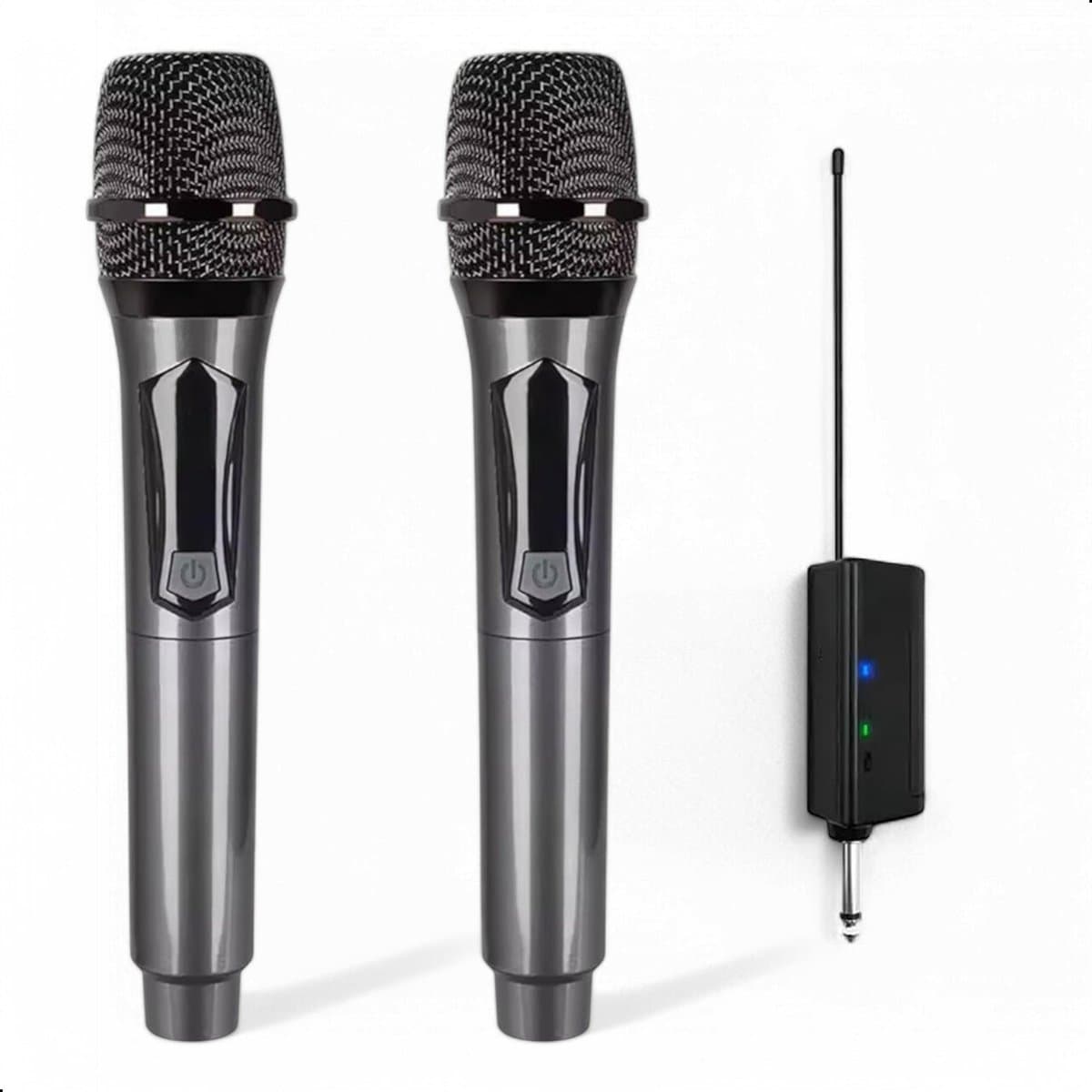 Tech Essentials Draadloze Microfoon - 2 Stuks - USB-C Oplaadbaar - Extra bereik - Karaoke - ASMR - Studio - Geschikt Voor Partybox - 3.5-6.3mm Jack — afbeelding 1
