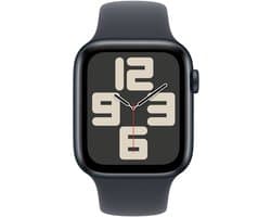Apple Watch SE 2024 GPS 44mm Midnight Aluminium Case with Midnight Sport Band - S/M