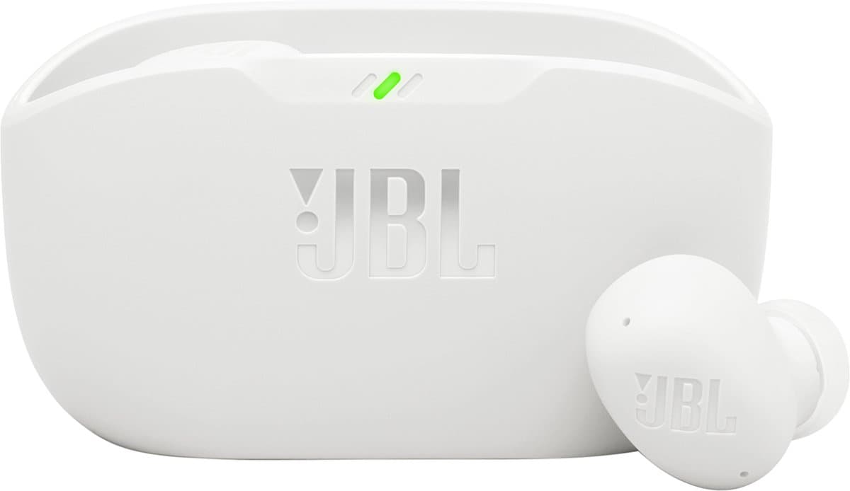 JBL Wave Buds 2 - Noise Cancelling Oordopjes - Oortjes Draadloos - Bluetooth In-ear True Wireless - 40 uur speeltijd - IP54 - Wit — afbeelding 1