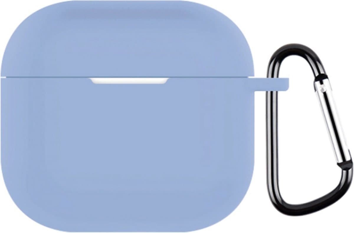 Telestore - hoesje geschikt voor AirPods 4 soft case cover - licht blauw - TPU hoesje Beschermhoes - AirPods 4 Cover - AirPods 4 hoesje - Geschikt voor Apple Airpods 4 - gel hoesje met sleutelhanger — afbeelding 1