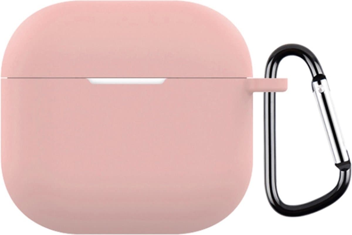 Telestore - hoesje geschikt voor AirPods 4 soft case cover - roze - TPU hoesje Beschermhoes - AirPods 4 Cover - AirPods 4 hoesje - Geschikt voor Apple Airpods 4 - gel hoesje met sleutelhanger — afbeelding 1