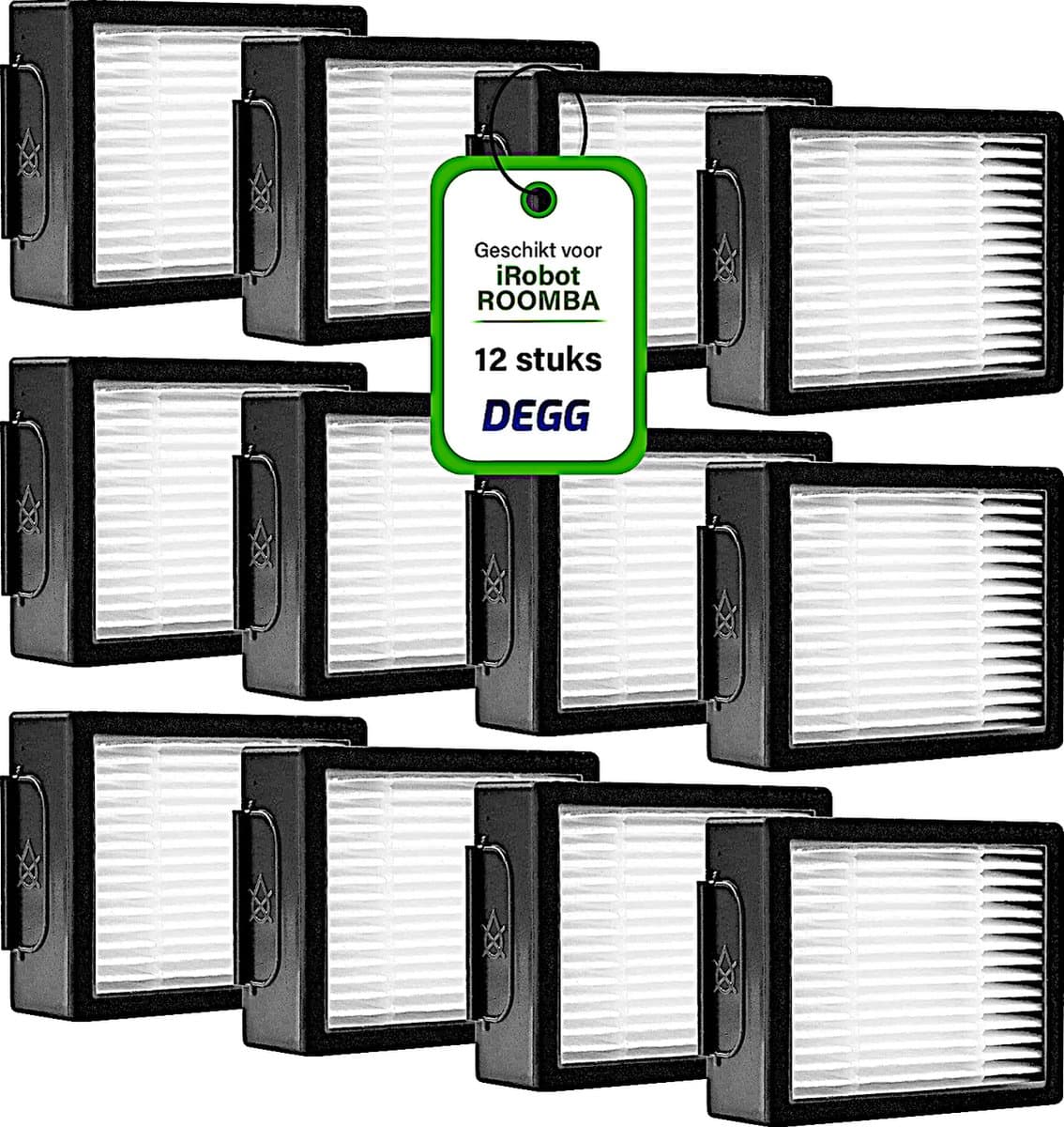 DEGG® - Filters geschikt voor iRobot Roomba i7/i7+, i8/i8+, i1, i3/i3+, i4/i4+, i5/i5+, i6/i6+, e5, e6, e7 - Hepa filters - geschikt voor iRobot onderdelen - DUBBEL JAARPAKKET - 12 STUK(S) — afbeelding 1