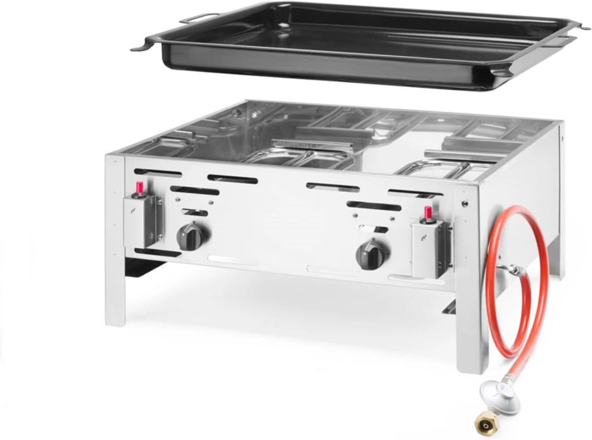 HENDI Krachtige gasbarbecue – roestvast staal – 11,6kW – 650x540x300 mm — afbeelding 1