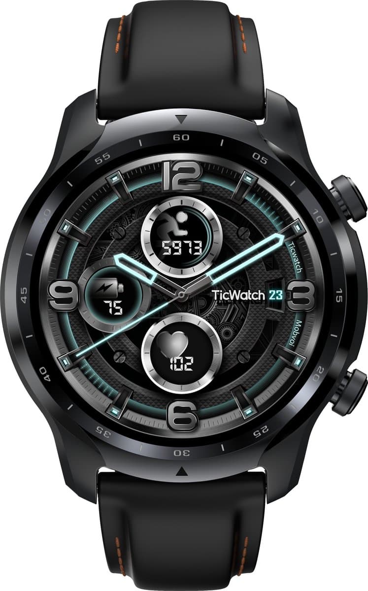 Mobvoi Ticwatch Pro 3 GPS smartwatch Black Shadow AMOLED dubbel layer technologie 48mm wear OS 1.4in Zwart — afbeelding 1