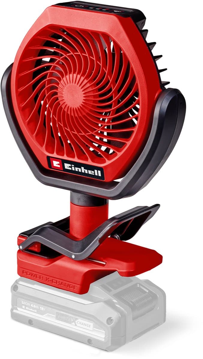 Einhell Accu Ventilator GC-CF 18/110 Li Solo - Power X-Change - 18 V/Li-ion - 3 snelheidsstanden - 300° draaibare ventilatorkop - Excl. accu en lader — afbeelding 1