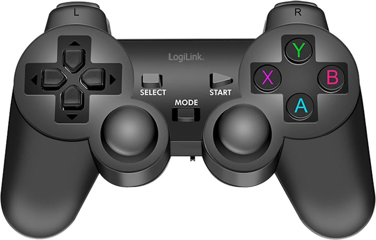 LOGILINK Professional Wireless gaming controller, 2.4 GHz, Windows PC, Android devices, TV boxes, PS3, black — afbeelding 1