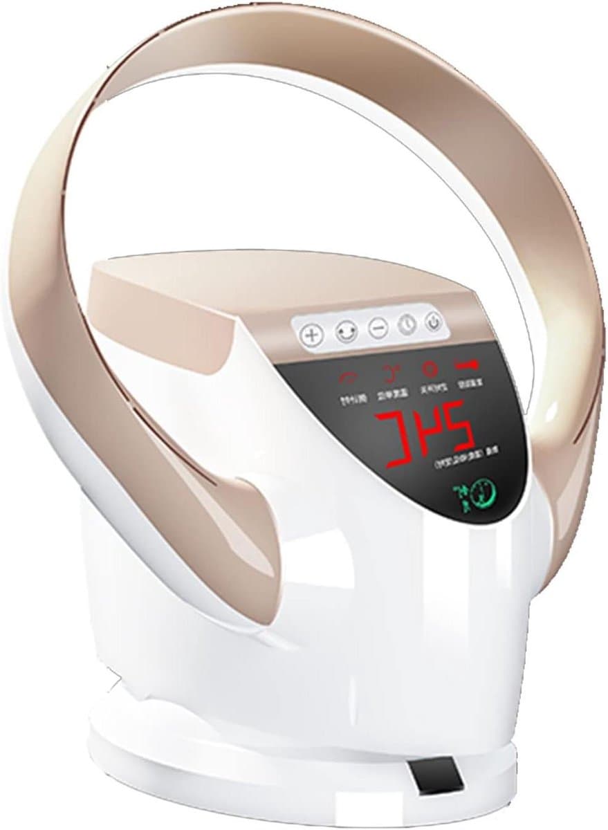Muurventilator - Bladloze ventilator - Thuis koelen - Stille werking - 40x28.5cm - Goud — afbeelding 1