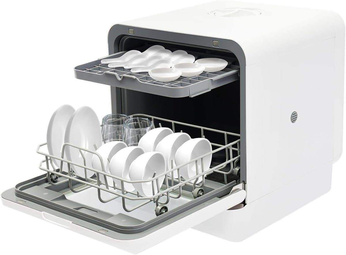 Tafelvaatwasser - Compacte machine - Gemakkelijk afwassen - Vier wasprogramma's - 6 liter capaciteit - Wit — afbeelding 1
