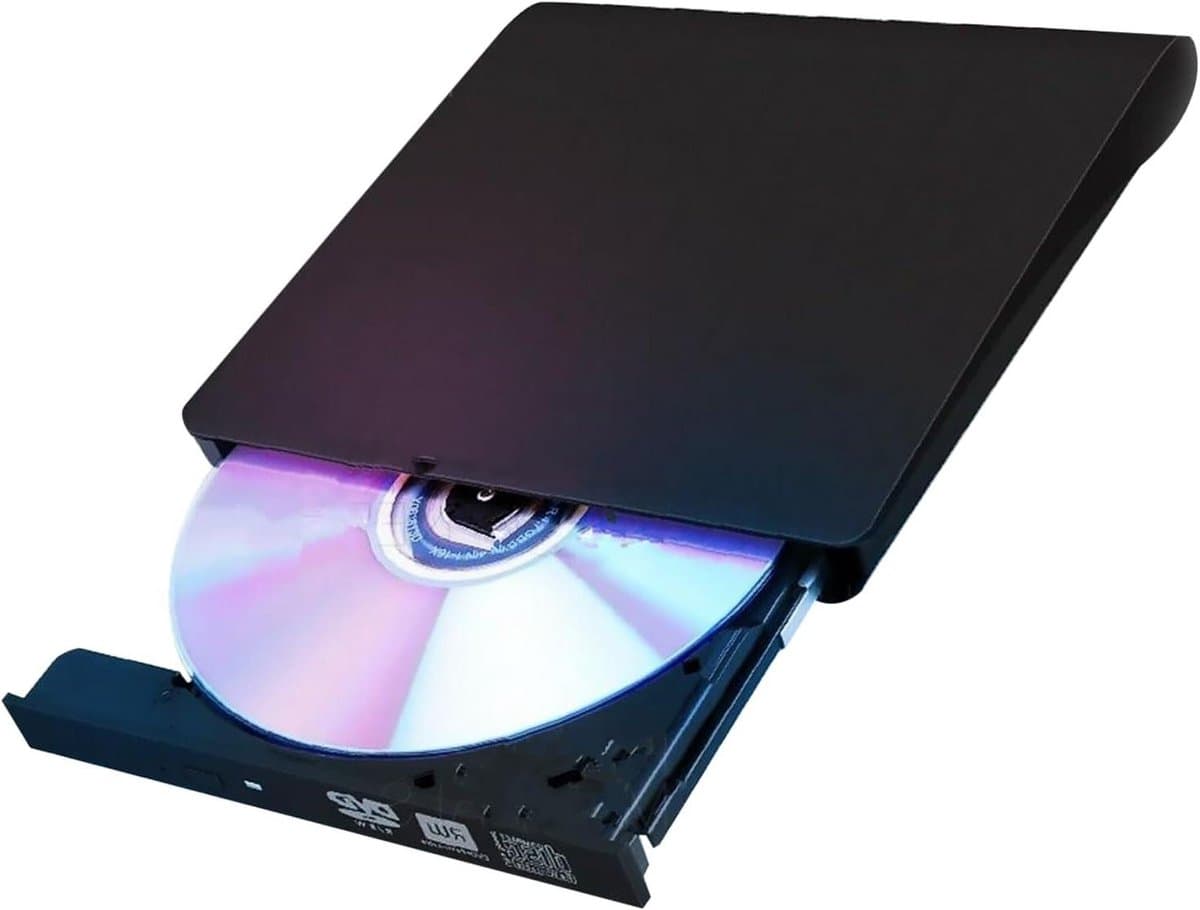 Externe DVD Drive - CD/DVD Speler - Films Kijken - Plug and Play - Compact Formaat - Zwart — afbeelding 1