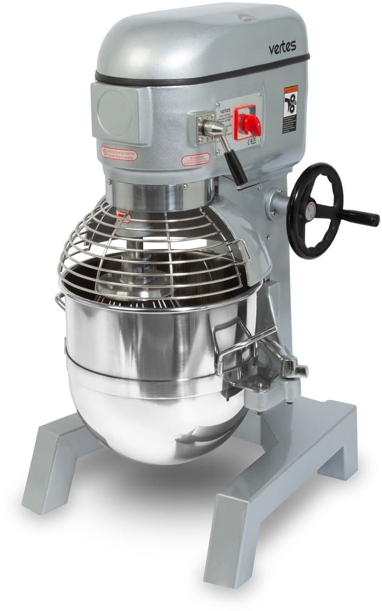 VERTES Professionele deegkneder, deegmachine met planetaire mengarm, inhoud 40 l, roestvrijstalen mengkom, mengblad, deeghaken en garde, 3 snelheden: 80, 160 en 310 tpm — afbeelding 1