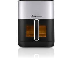 Airfryer met Stoom - Heteluchtoven - Gezond Koken - Dubbele Weerstand - 6 Liter - Zwart