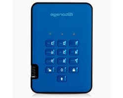 Externe SSD - Draagbare Opslag - Veilig Data Opslaan - Hardware Encryptie - 128GB - Blauw
