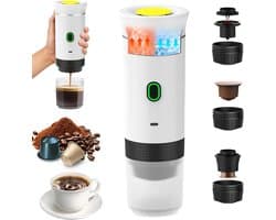 Draagbare 3-in-1 koffiezetapparaat voor camping, auto en thuis