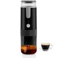 Draagbare elektrische espressomachine – Een handige, draagbare koffiemachine die werkt op batterijen of via een USB-C-poort – geschikt voor zowel koffiecapsules als gemalen koffie – perfect voor kamperen, op kantoor en op reis.