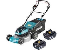 Makita DLM 466 F2 accu-grasmaaier 36 V (2x 18 V) 46 cm borstelloos + 2x accu 3,0 Ah – zonder oplader