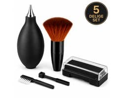LP Schoonmaakset – Platenborstel – 5-delig – Platenreiniger – Antistatisch – Vinyl Borstel – LP reinigingset – Vinyl Reiniger – LP
