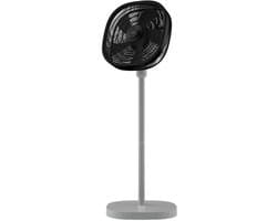 Dynter Staande Ventilator – Statiefventilator - Roterende ventilator – In hoogte verstelbaar & opvouwbaar (80 tot 125 cm) – Draaibare kop - Krachtig en geruisloos - Zilvergrijs – Diameter: Ø46.5 cm (AV25G)