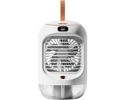 Elektrische Ventilator - Draagbare Fan - Koel Blijven - Met Nachtlampje - 280ml Tank - Wit