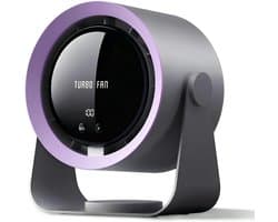 Tafelventilator - Ventilator - Bureauventilator - USB-opladen - Stil ontwerp - Uitgerust met een 5400mAh batterij en LED display - Instelbare windsnelheid - 90° kantelbaar, geschikt voor plafond of wandmontage - Donkergrijs