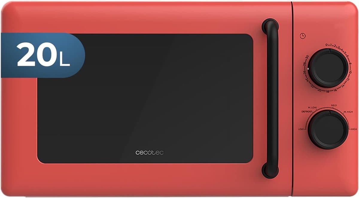 Magnetron - Keukenapparaat - Snel Opwarmen - Ontdooifunctie - 20 Liter - Rood — afbeelding 1