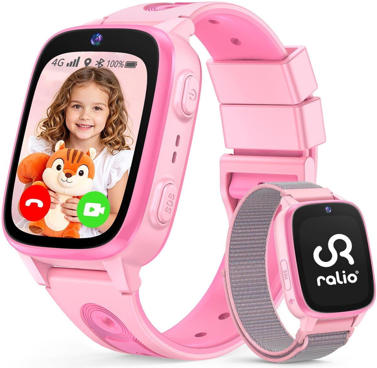 Ralio R5 GO - GPS horloge kind - 4G - Smartwatch Kinderen Met Simkaart - Video bellen& SOS-knop - GPS Tracker Kind - Schoolmodus - Waterdicht Kinderhorloge - Stappenteller, Geofencing -Cadeaus voor Jongens en Meisjes — afbeelding 1