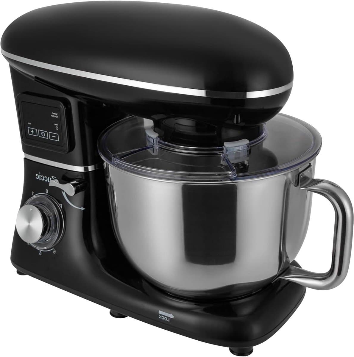 Keukenmachine - Mixer Kneedapparaat - Bakken en Koken - Digitale Timer - 6.2 Liter - Zwart — afbeelding 1