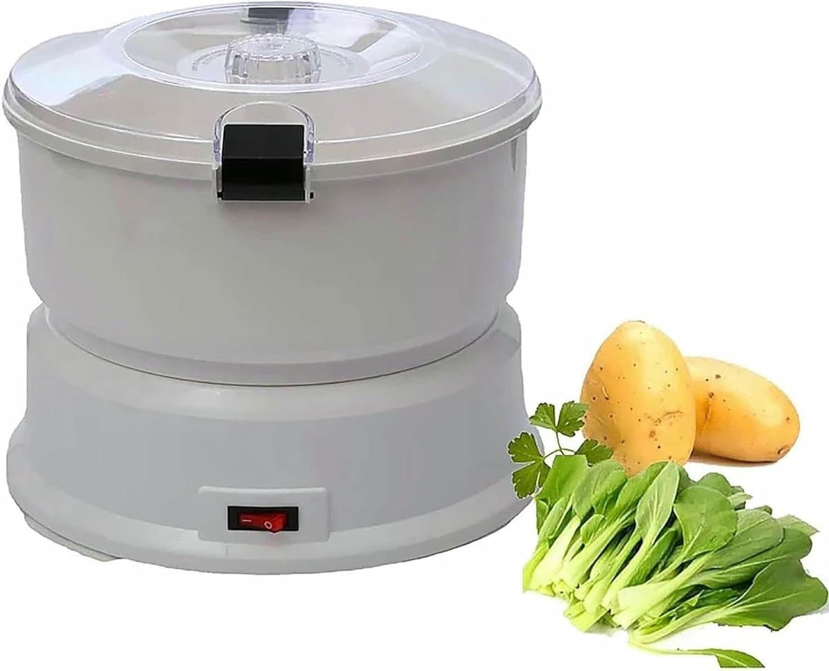Elektrische Aardappelschiller - Automatische Schilder Groente - Grote Hoeveelheden Schillen - Snel en Efficiënt - 1 kg Capaciteit - Wit — afbeelding 1