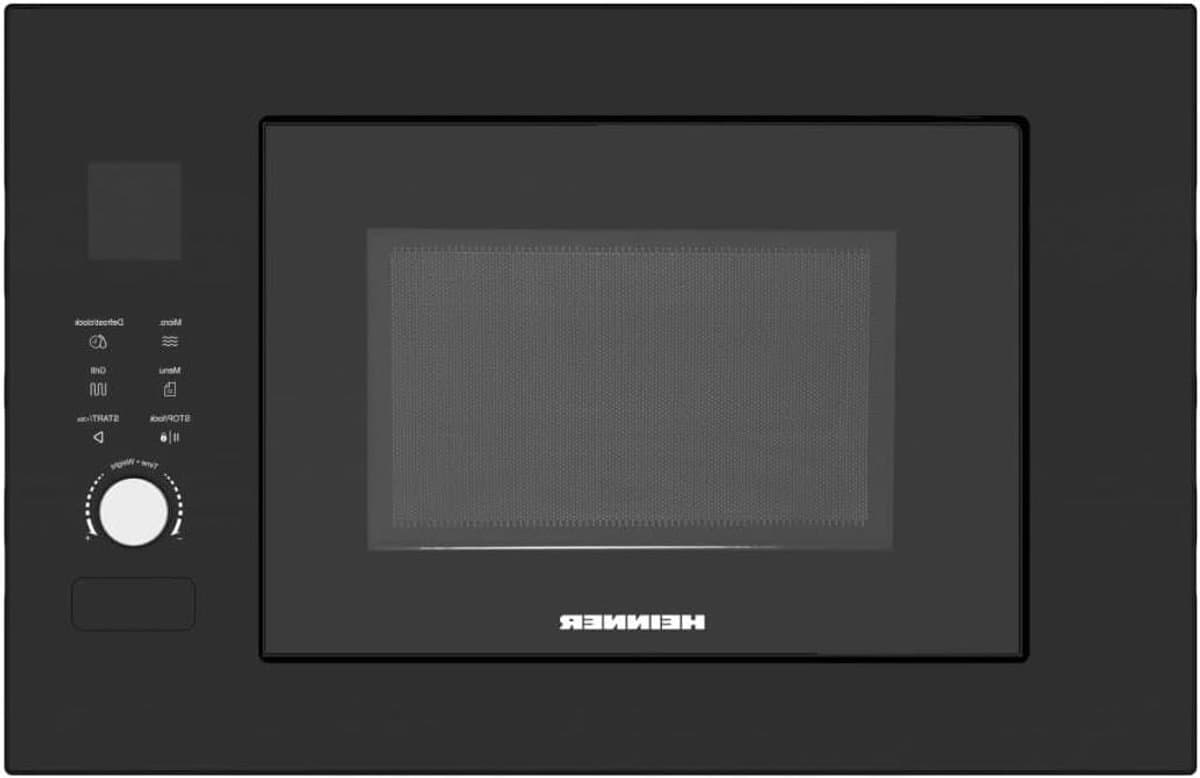 Inbouwmagnetron - Compacte oven - Snel maaltijden bereiden - Grillfunctie - 23 Liter - Zwart — afbeelding 1