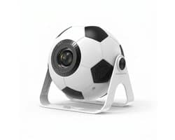 Ryoudavell - Voetbal Mini Beamer - Smart 1080P Full HD - 4K-Ondersteuning - 3000 lumen - WiFi & Bluetooth - Ingebouwde Speakers - Draagbare Thuisbioscoop - Autofocus