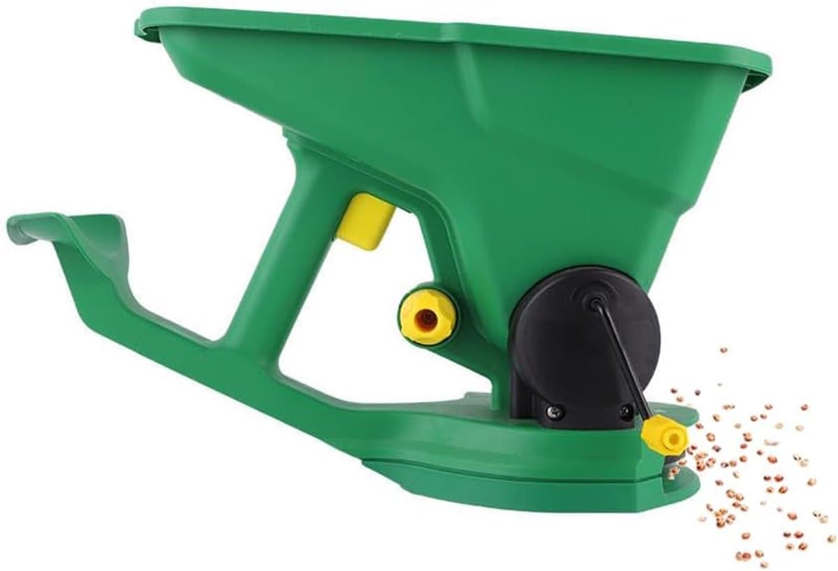 Handstrooier - Zaaimachine Tuin - Gras Zaaien - 5 Versnellingsstanden - 1.5 Liter - Groen — afbeelding 1