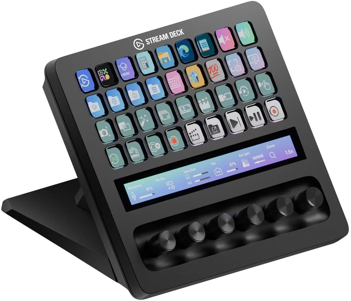 Elgato Stream Deck + XL - Touchstrip Display - 36 Macrotoetsen - 6 Draaiknoppen - USB-C - PC/Mac — afbeelding 1