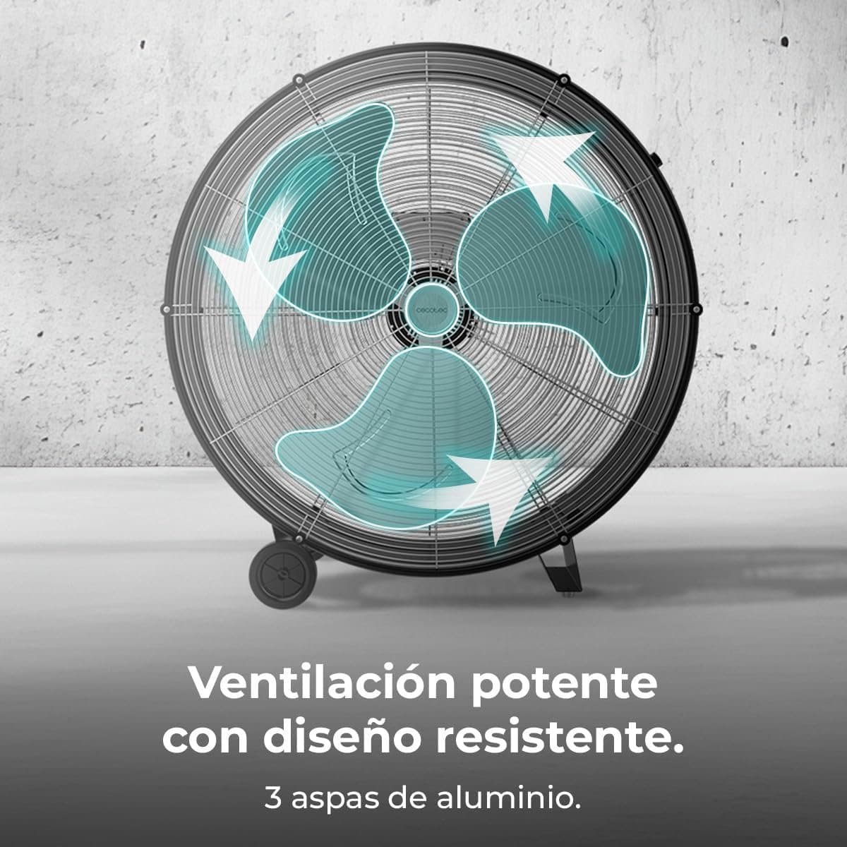 Industriële Vloerventilator - Industriële Ventilator - Werkplek Koelen - Grote Diameter - 76 cm - Zwart — afbeelding 1