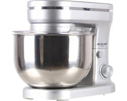 Michelino Keukenmachine 1200W - Inclusief Accesoires - 5L Mengkom - Zilver