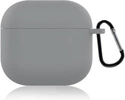 ShieldCase Siliconen Hoesje Geschikt voor Airpods 4 - Siliconen Case voor Apple Airpods 4 Case Hoesje - Grijs
