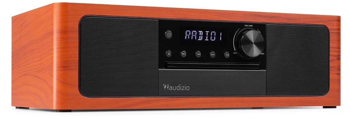 Premium DAB radio - Audizio Lunata - Bluetooth radio met CD speler - High-end speakers - Kersenhout — afbeelding 1