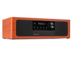 Premium DAB radio - Audizio Lunata - Bluetooth radio met CD speler - High-end speakers - Kersenhout