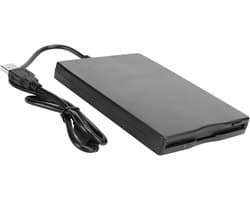 Externe Floppy Drive - USB Diskette Station - Oude Data Lezen - Directe USB Voeding - 35 Inch - Zwart