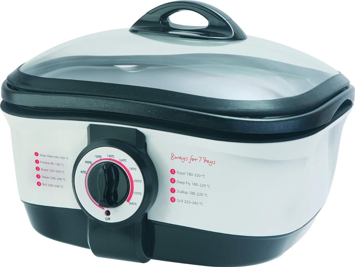 SVN® Multicooker - Multicookers - Wit / Zwart- 35cm x 34cm x 22cm — afbeelding 1