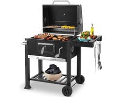 CYRO - Houtskoolbarbecues - Bbq Houtskool - Barbecue - Bbq - XXL - Geventileerd - Houtskoolgrill - 3 Grillroosters - Zwart