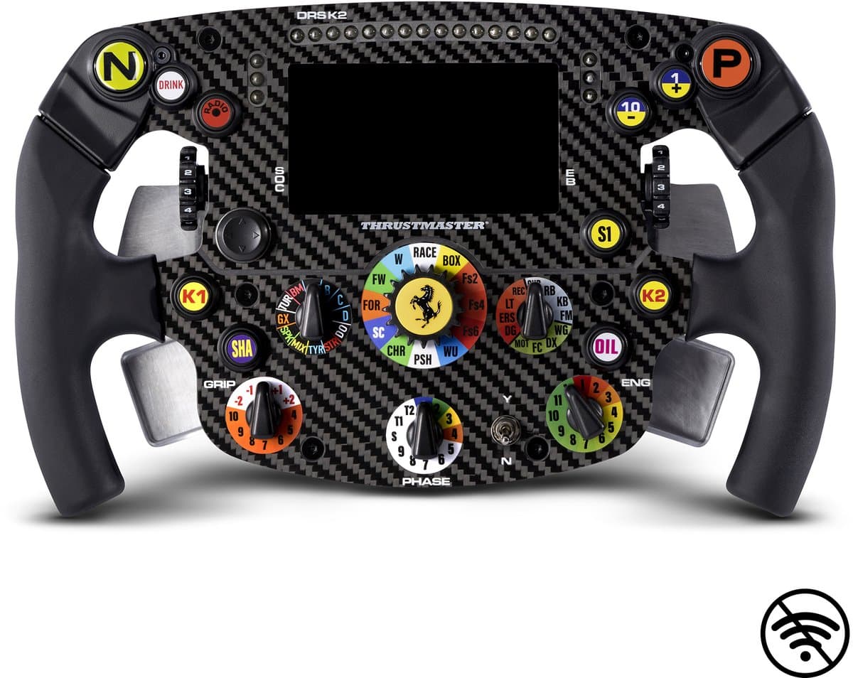 Thrustmaster FORMULA WHEEL ADD-ON FERRARI SF1000 EDITION-WO - voor PS5, PS4, PC - F1 Replicastuur - Geavanceerd LED-display — afbeelding 1