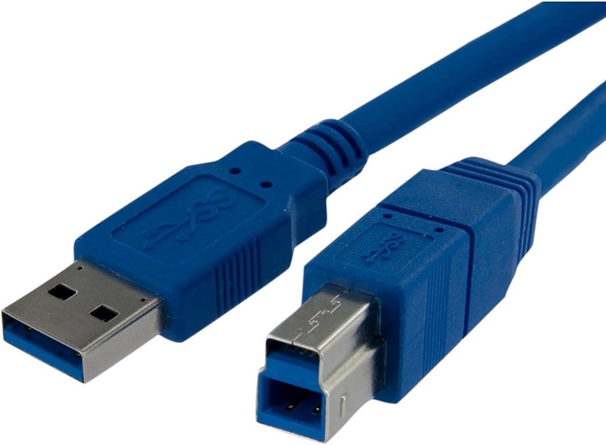 1 Meter USB 3.0 A naar B Printerkabel voor Externe Harde Schijven en Apparaten — afbeelding 1