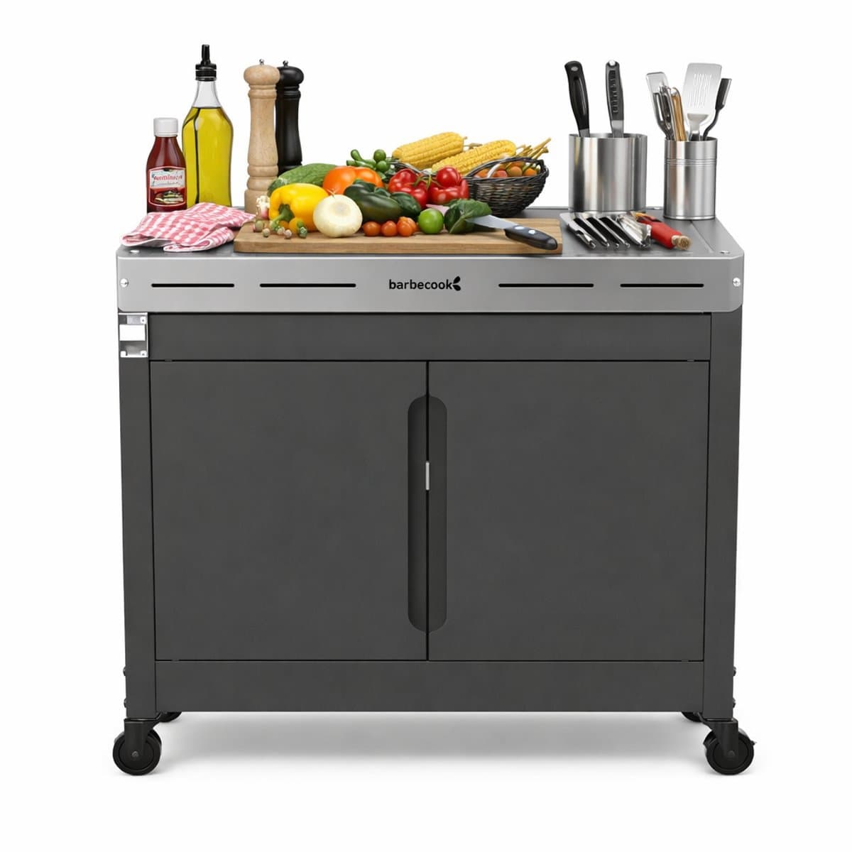Barbecook Premium buddy voor gasbarbecue met werkblad kast — afbeelding 1