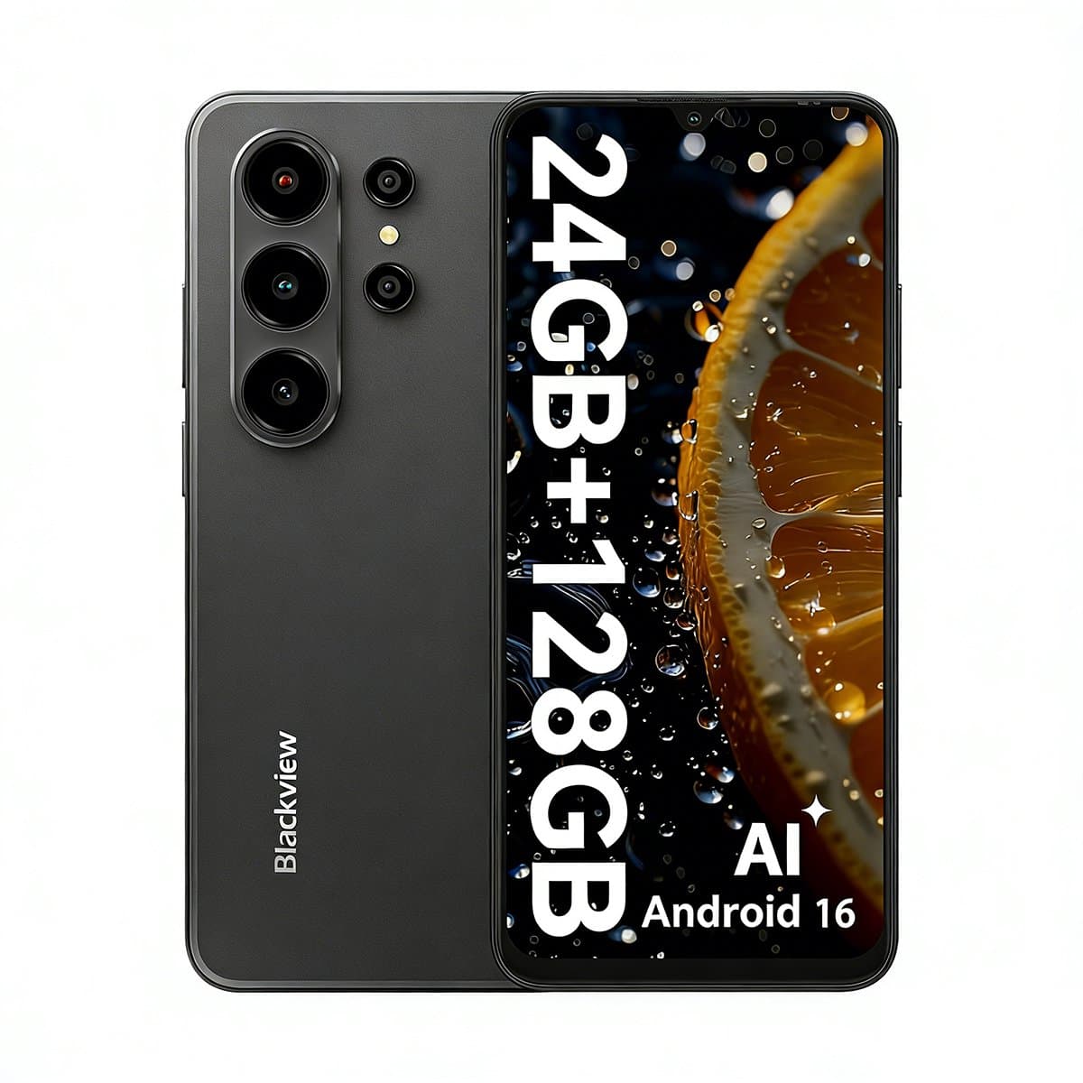 Blackview WAVE 10 Smartphone 4G AI - DUAL SIM - 32 GB RAM - 128 GB ROM - Octa Core - Android 16 - 6,88 inch - 5000mAh - Zwart — afbeelding 1