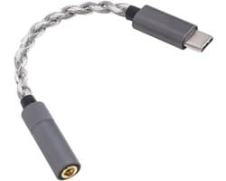 Type C naar 4.4mm Hoofdtelefoonadapter met Hoge Impedantie Ondersteuning