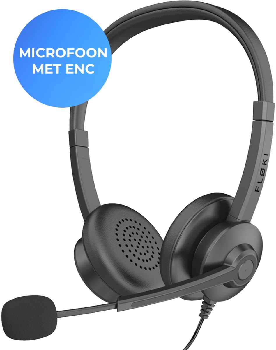 Floki® WH20 – Headset met Microfoon voor Computer – Ruisonderdrukking – Koptelefoon met draad - Hoofdtelefoon - 3.5mm - USB/USB-C — afbeelding 1