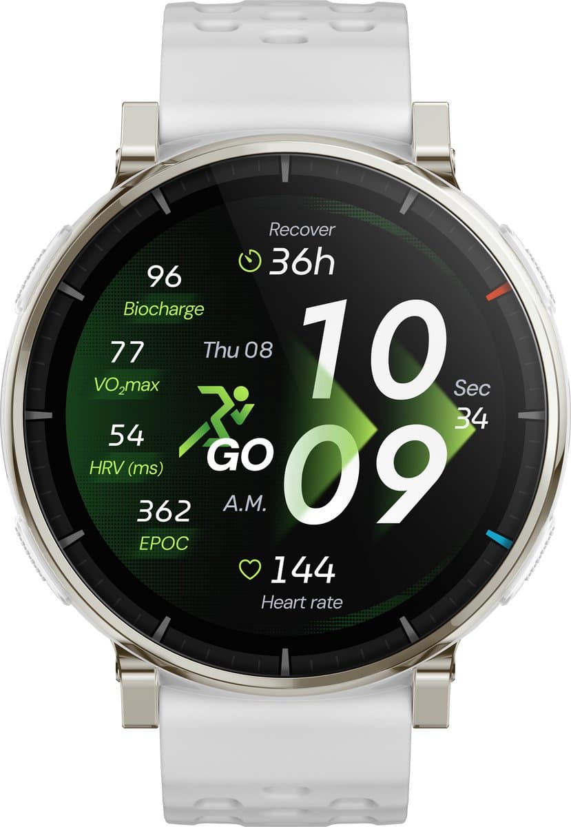 Amazfit Active 3 Premium Aero White (Zilvergoud Wit) — afbeelding 1