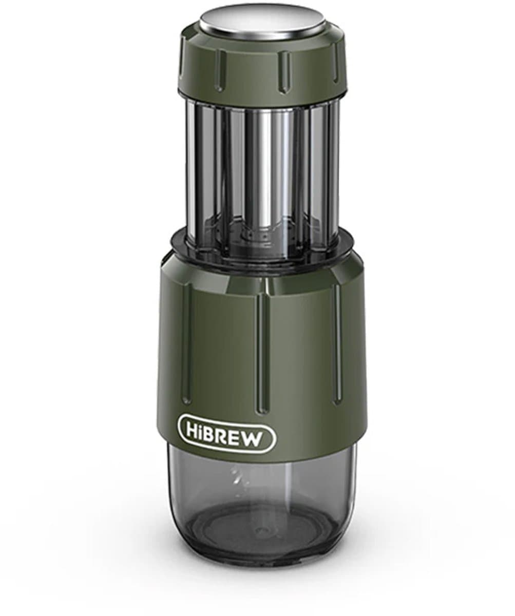 HiBREW H4D 2-in-1 Draagbare Handmatige Espressomachine – 8-15 Bar – Geschikt voor NS Capsules & Gemalen Koffie – RVS – Slechts 440g — afbeelding 1